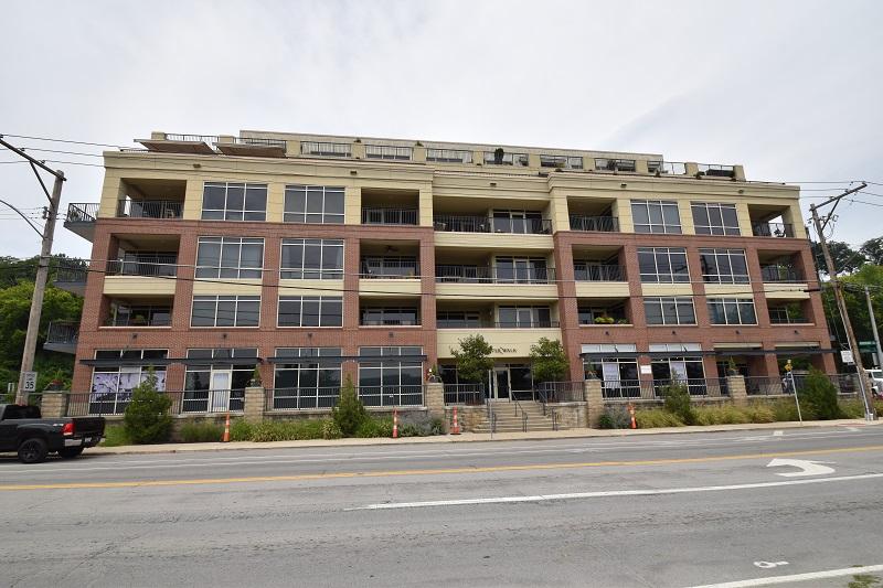 Exterior view of River Walk condominiums in East End, Cincinnati